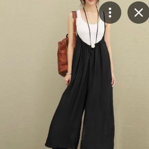Overall Jumpsuit black size XXL wide leg